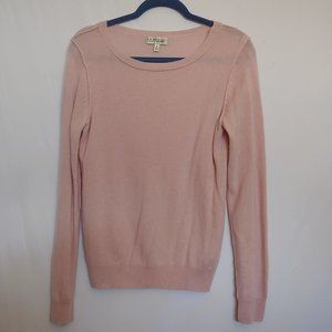Neiman Marcus 100% Cashmere Long Sleeve Baby Pink Sweater Medium